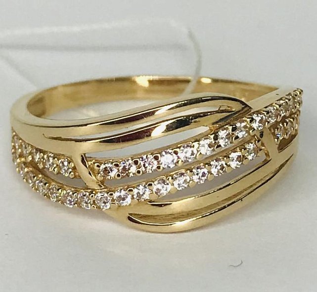 Кольцо из красного золота с цирконием (32865238) 2