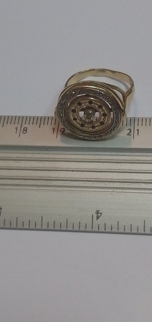 Кольцо из красного золота с цирконием (32303837) 5