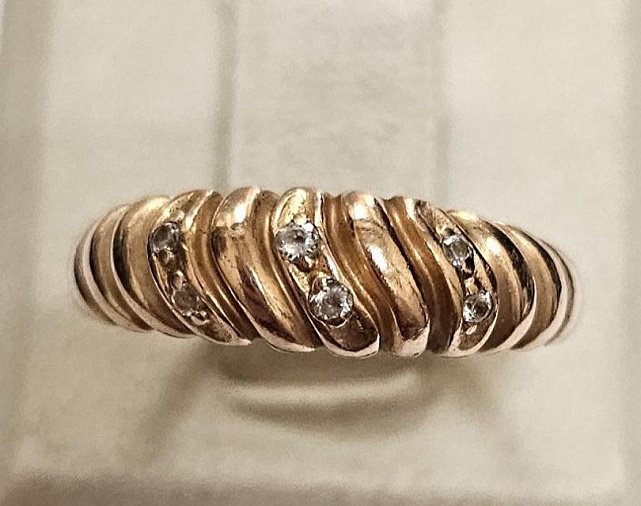 Кольцо из красного золота с цирконием (33761650) 0