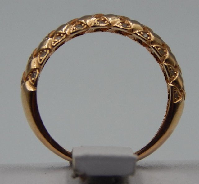 Кольцо из красного золота с цирконием (33722785)  4