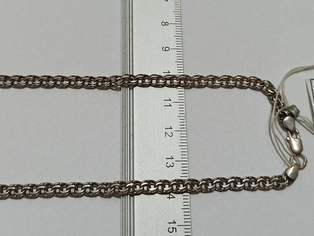 Серебряная цепь с плетением Бисмарк (30504100) 1