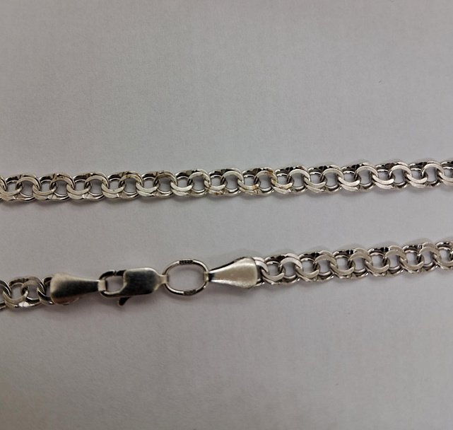 Серебряная цепь с плетением Бисмарк (32717527) 1