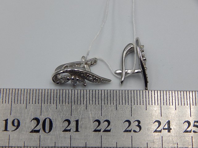 Срібні сережки з цирконієм (33008366) 4
