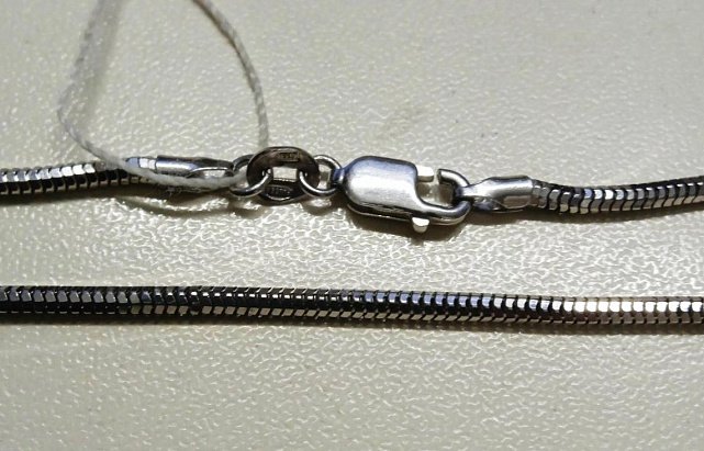 Серебряная цепь с плетением Снейк  (30404406) 0
