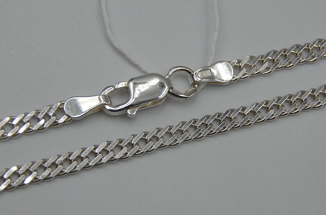 Срібний ланцюг з плетінням Подвійний ромб (32202706) 0