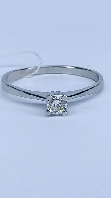 Кольцо из белого золота с бриллиантом (-ми) (31508532) 1