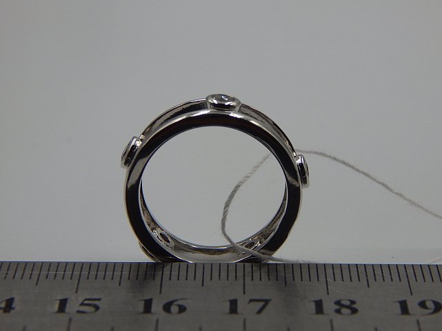 Серебряное кольцо с цирконием (32997132) 3