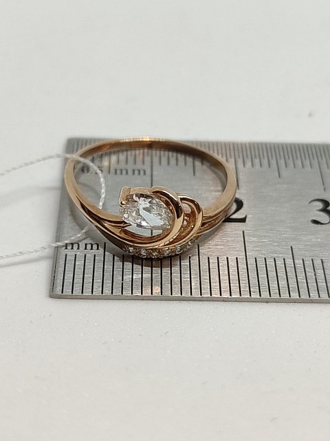 Кольцо из красного золота с бриллиантом (-ми) (27417774)  7