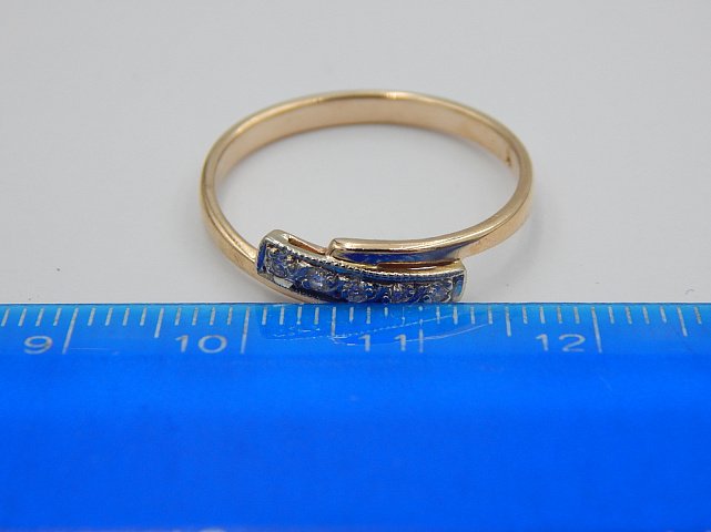 Кольцо из красного и белого золота с бриллиантом (-ми) (24468050) 6