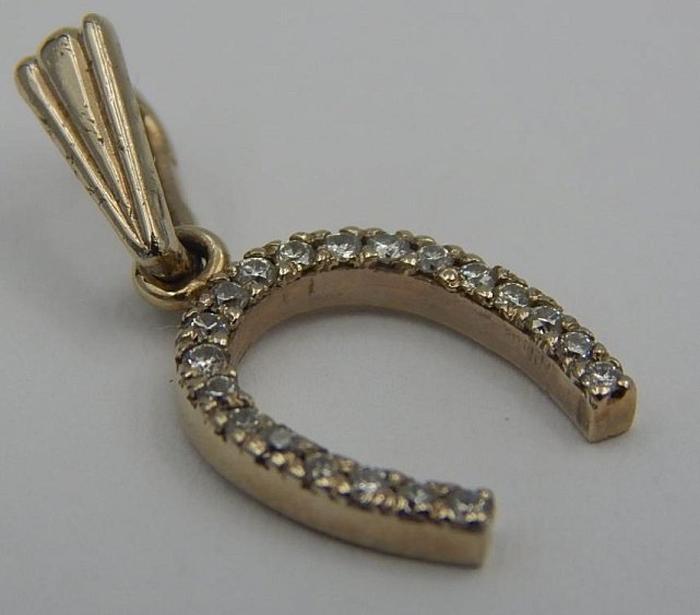 Кулон из белого золота с бриллиантом (-ми) (31034606) 1