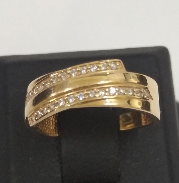 Кольцо из красного золота с цирконием (31986864)  0