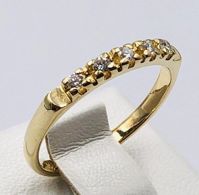 Кольцо из желтого золота с бриллиантом (-ми) (33792556) 0