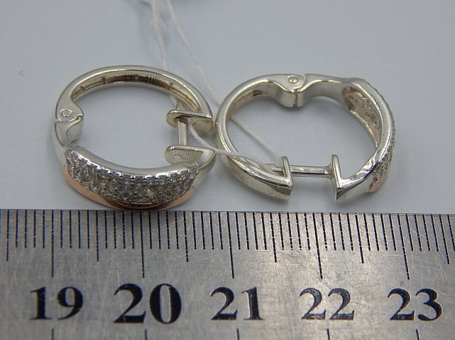 Срібні сережки з цирконієм (30801739) 4