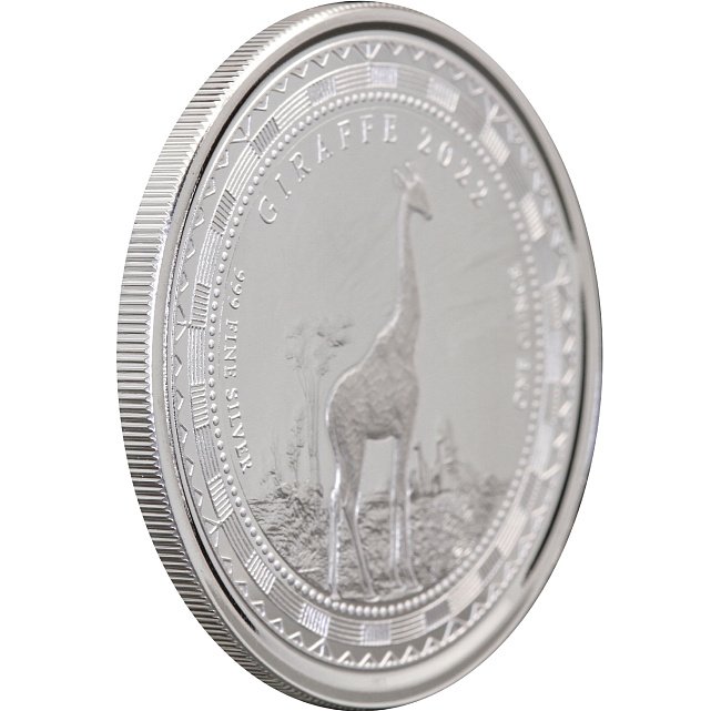Серебряная монета 1oz Жираф 1000 франков КФА 2022 Экваториальная Гвинея (30730945) 4