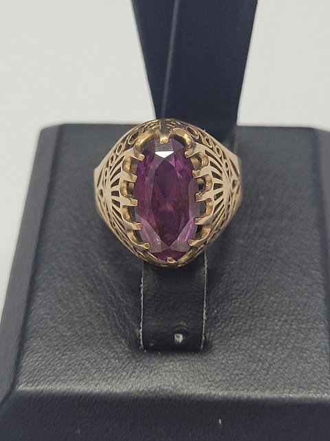 Кольцо из красного золота с аметистом (33023417) 0