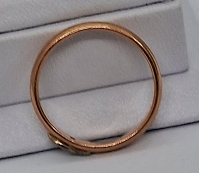 Обручальное кольцо из красного и белого золота с бриллиантом (-ми) (33777210)  4