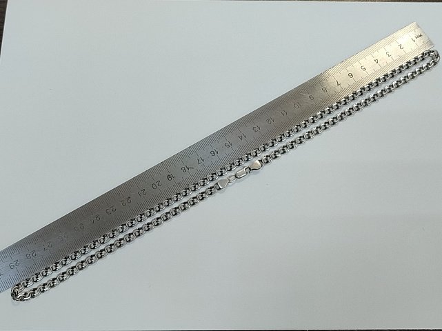 Срібний ланцюг із плетінням Бісмарк (33449359) 1