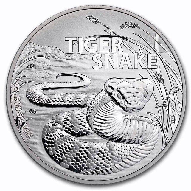 Срібна монета 1oz Тигрова Змія 1 долар 2024 Австралія (33075205) 1