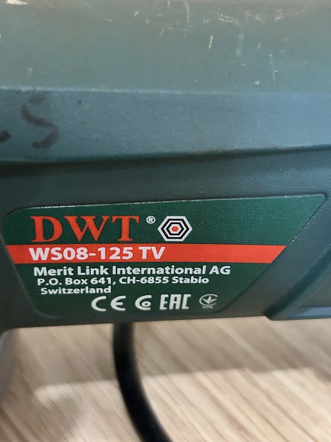 Болгарка (кутова шліфувальна машина) DWT WS08-125 TV 1