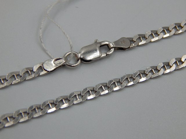 Серебряная цепь с плетением морское якорное (30554191) 1