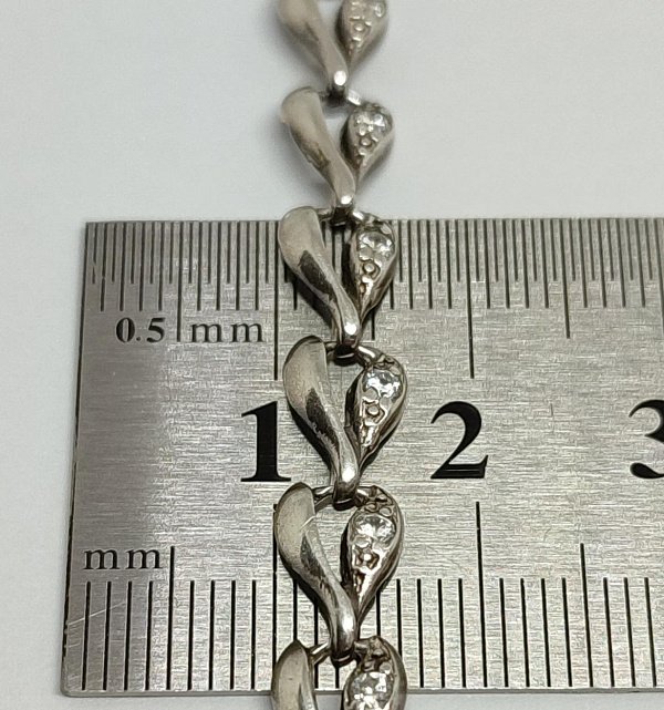 Срібний браслет із цирконієм (33471972) 3
