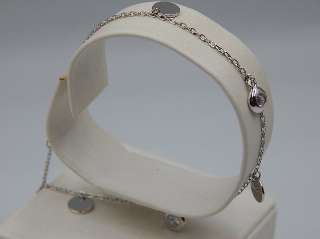 Срібний браслет із цирконієм (30805414) 1