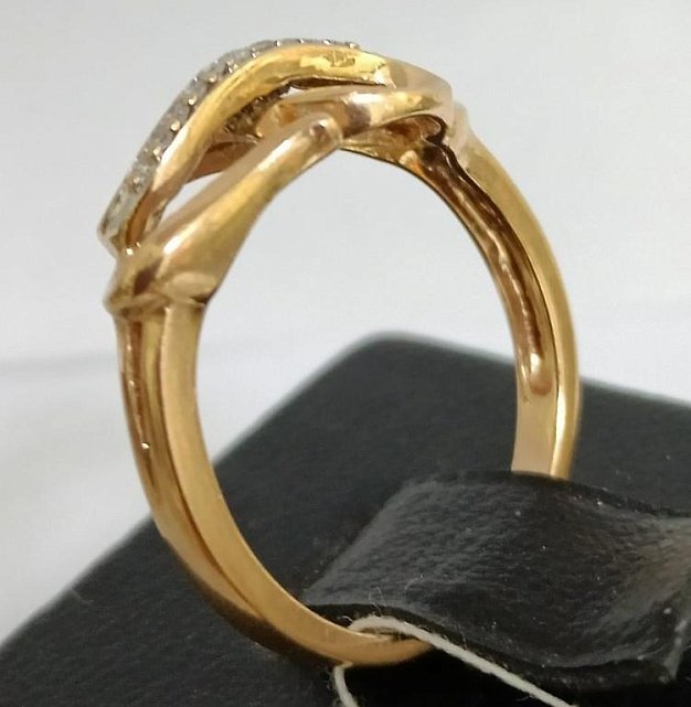 Кольцо из красного и белого золота с цирконием (32004805) 1