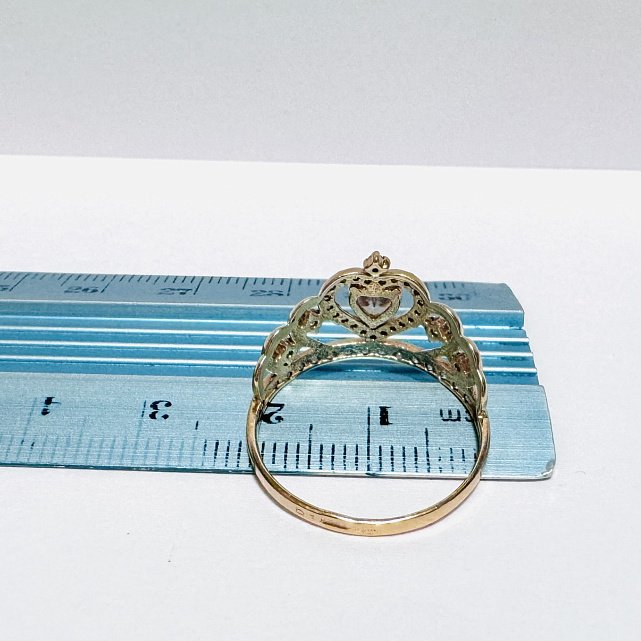 Кольцо из красного золота с цирконием (33644951) 10