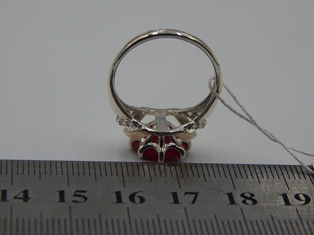 Серебряное кольцо с позолотой и цирконием (32290896) 3