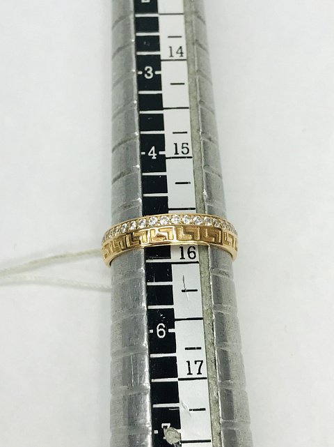 Кольцо из красного золота с цирконием (29958073) 3