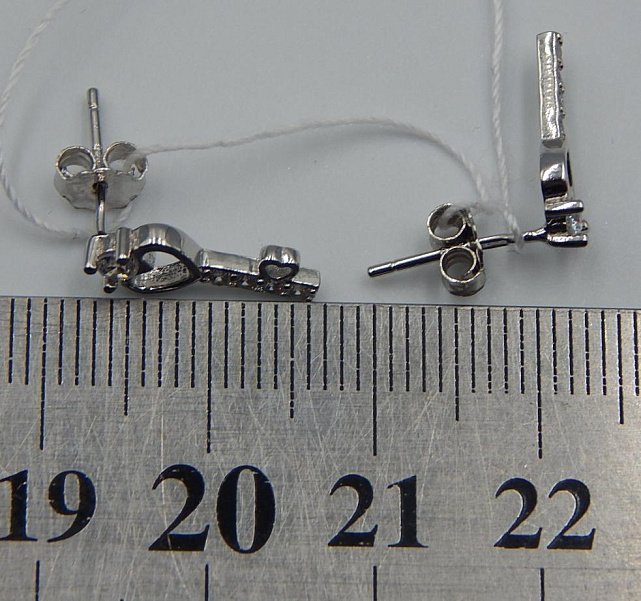 Срібні сережки з цирконієм (33745371) 1