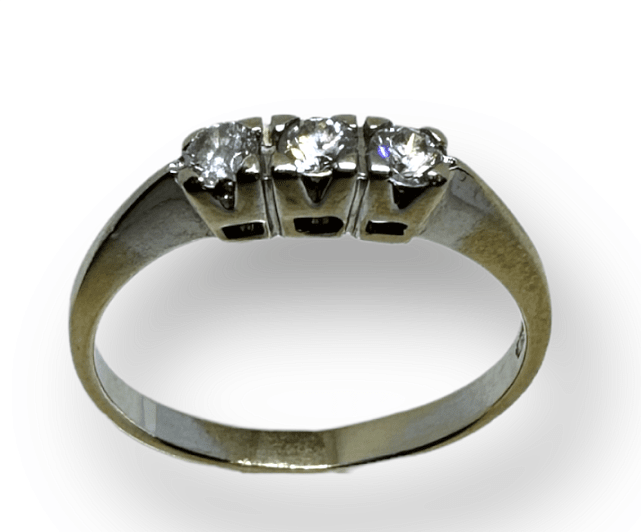 Кольцо из белого золота с цирконием (30041406) 2