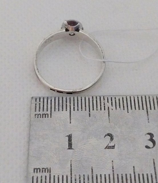 Серебряное кольцо с цирконием (33340161) 4