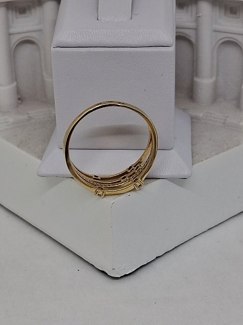 Кольцо из желтого золота с цирконием (32357759) 5