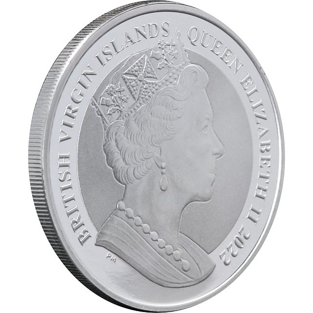 Серебряная монета 1oz Свобода 75 лет 1 доллар 2022 БВО (29269207) 5
