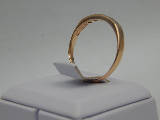 Кольцо из красного золота с цирконием (33684222) 5