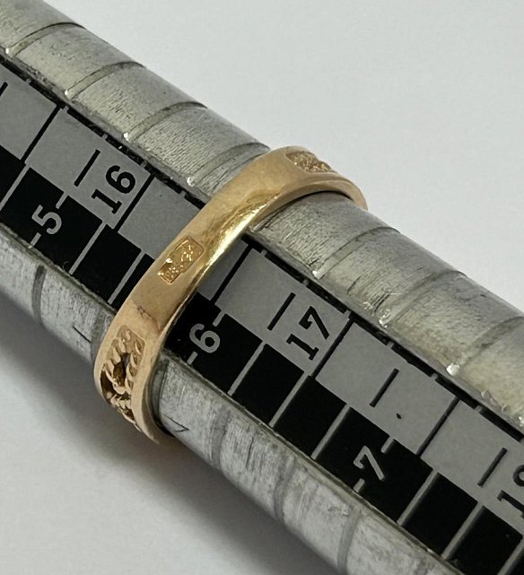 Кольцо из красного золота с хризолитом (33670888) 2