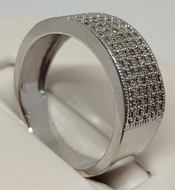 Кольцо из белого золота с бриллиантом (-ми) (28201282)  1