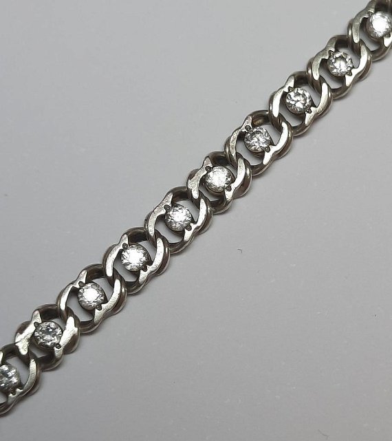 Срібний браслет із цирконієм (33907021) 1