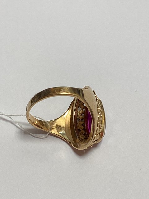 Кольцо из красного и желтого золота с рубином (33689708) 2