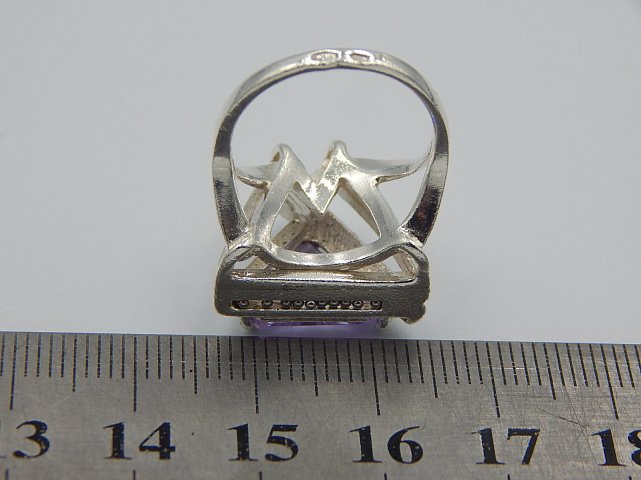 Серебряное кольцо с цирконием (31098440) 2