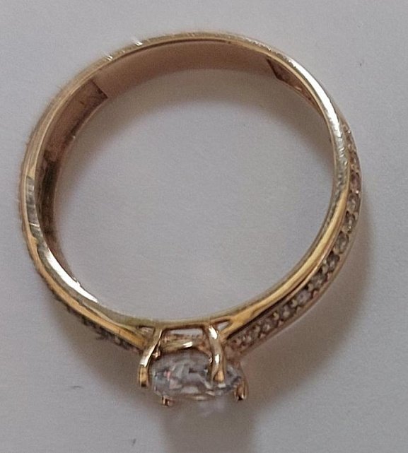 Кольцо из красного золота с цирконием (32956790) 5