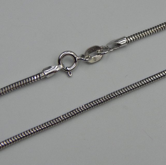 Серебряная цепь с плетением Снейк (33847193) 0