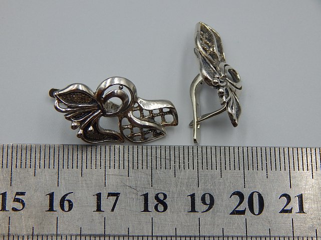 Серебряные серьги с цирконием (32559723) 5