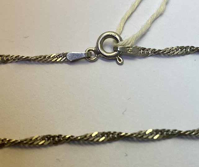 Серебряная цепь с плетением Сингапур (33669286) 1