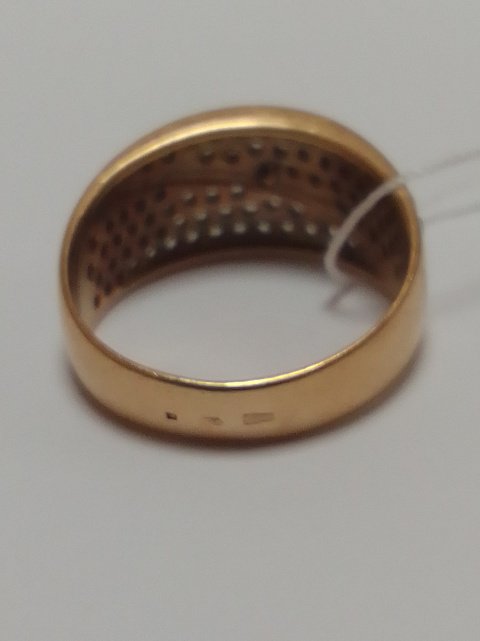 Кольцо из красного золота с цирконием (32405871)  4