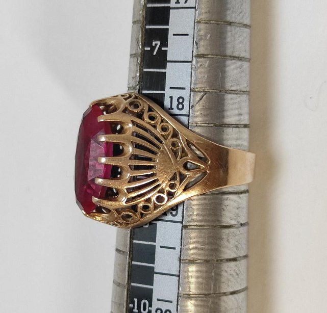 Кольцо из красного золота с рубином (33966905) 4