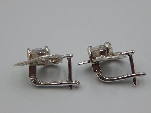 Срібні сережки з цирконієм (32440300) 2