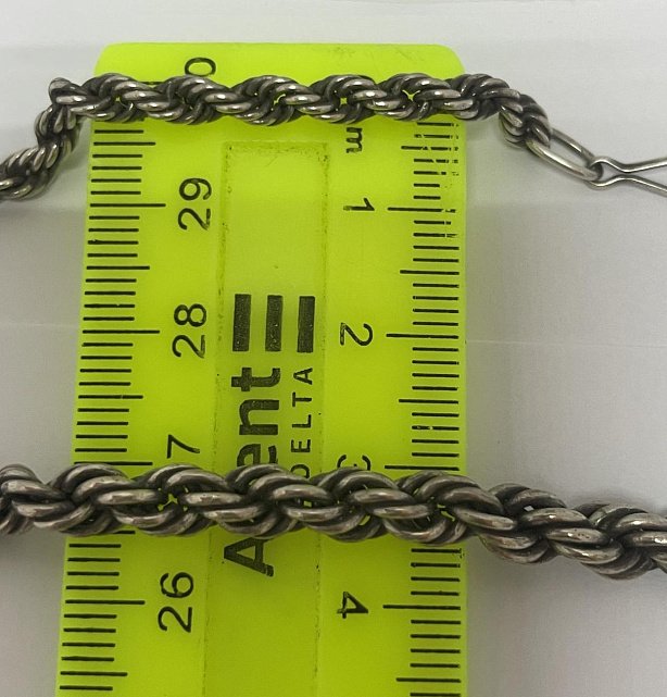 Срібний ланцюг з плетінням Мотузочок (33632283) 2