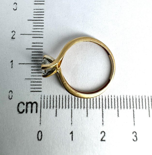 Кольцо из красного золота с цирконием (32854235)  3